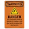 Signmission Safety Sign, OSHA WARNING, 14" Height, Danger Secondary Power, Portrait OS-WS-D-1014-V-13055 - alternate 1